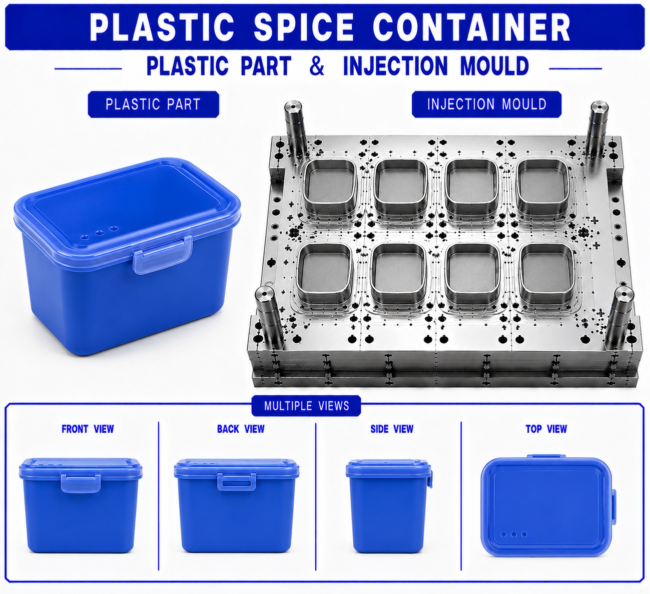 Plastic Spice Container Mould and Moulding Service